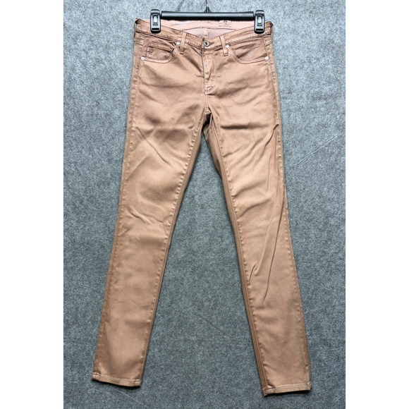 AG Adriano Goldschmied Jeans Womens 26R Pink The Legging Ankle Super Skinny - Picture 2 of 15
